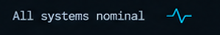 All systems nominal